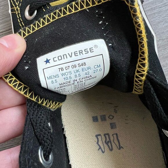 Limited Edition Exclusive Black & Yellow Bee Movie Converse Shoes M8.5/W10.5 - Picture 7 of 7